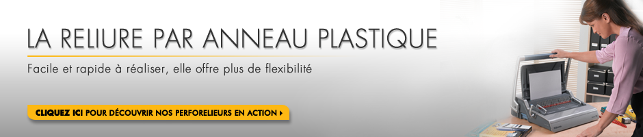 Reilure Anneaux Plastique