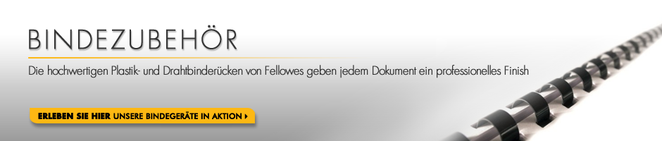 Die hochwertigen Plastik- und Drahtbinderücken von Fellowes geben jedem Dokument ein professionelles Finish