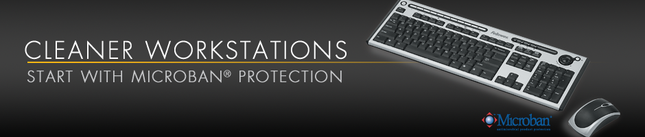 Computer Accessories - Cleaner Workstations - Start with Microban protection