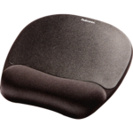 Memory Foam Mousepad Wrist Support - Black