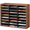 Literature Organizer - 24 Compartment, Letter, Medium Oak__25043_clear.png