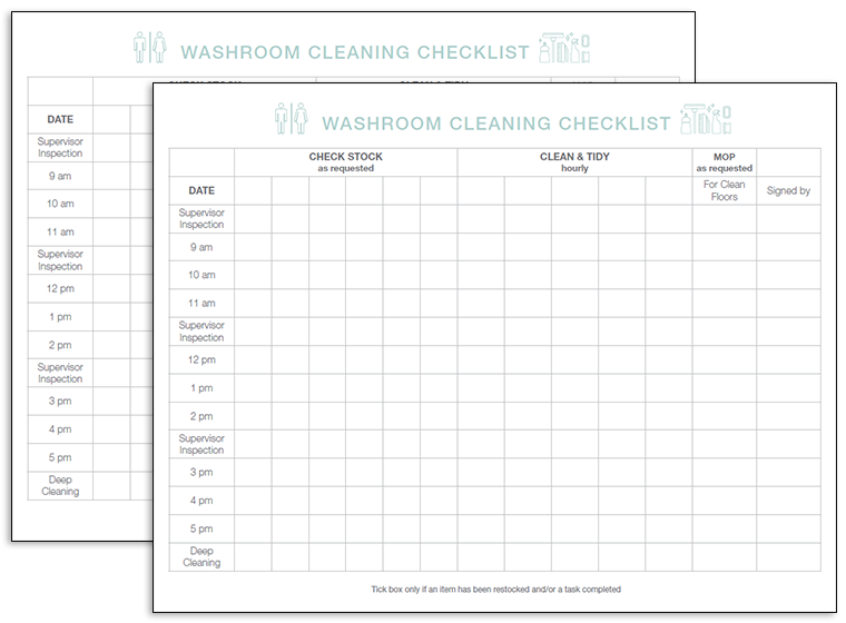 Office Cleaning Schedule Chart