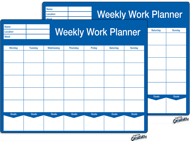 printable weekly work schedule template fellowes