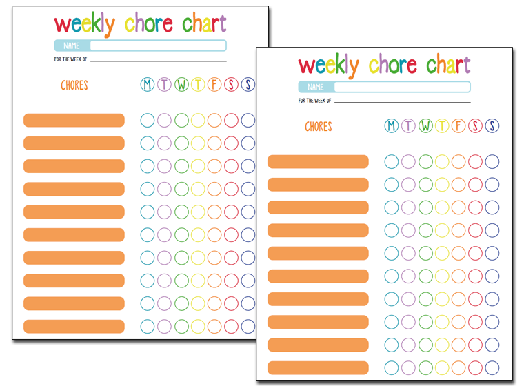 Laminated Chore Chart