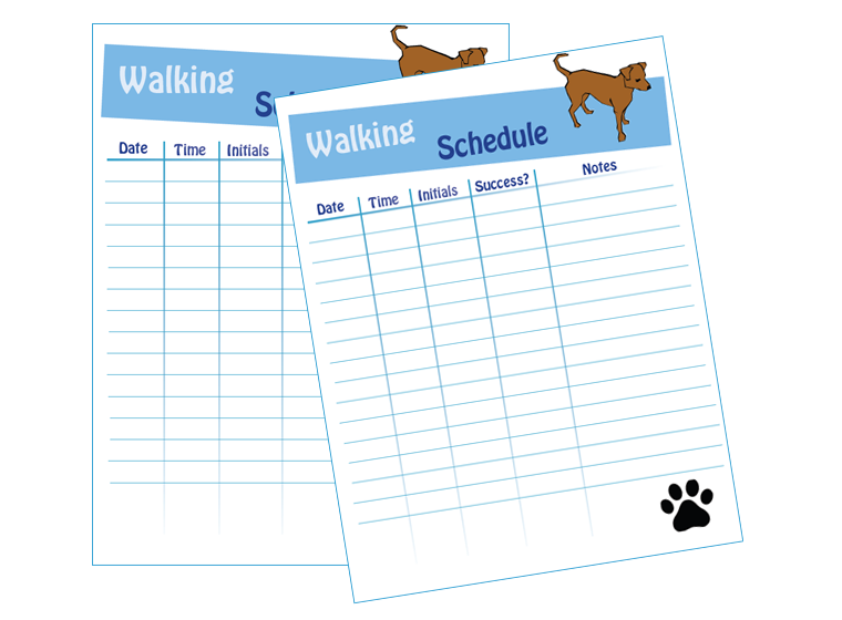 Dog Walking Schedule Chart
