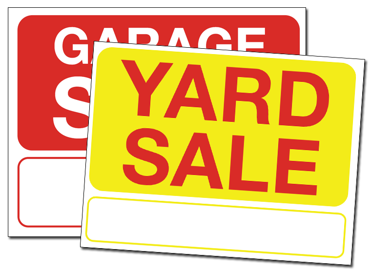 yard sale sign