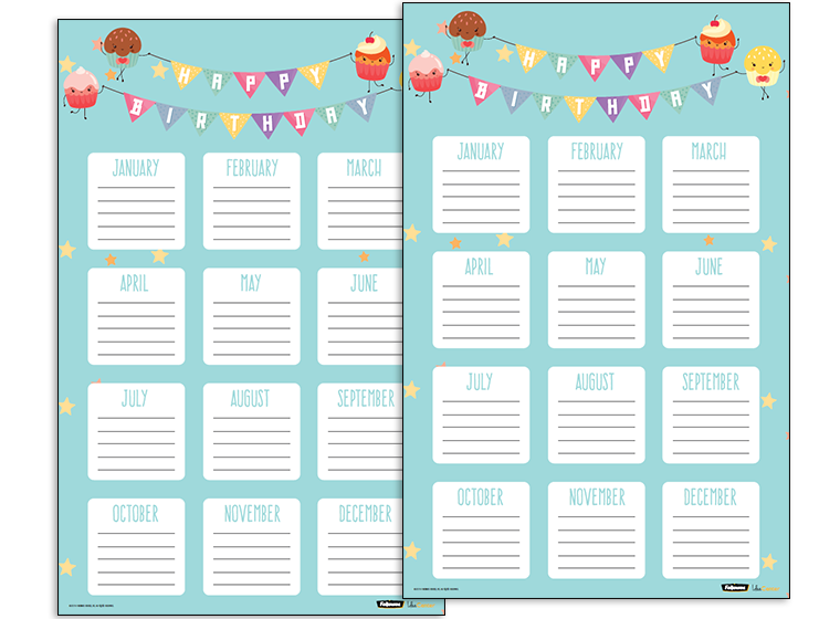 idea printables 0 fellowes school birthday calendar