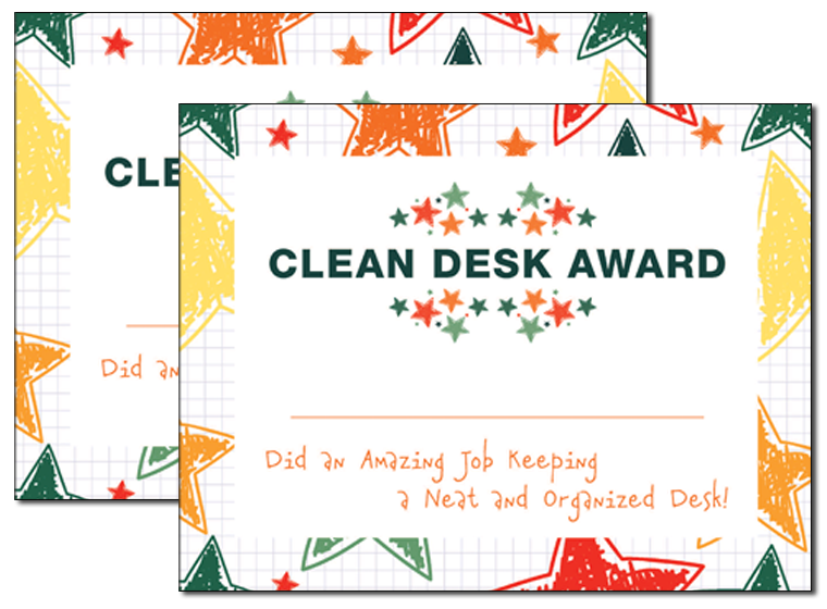 Printables Clean Desk Award Fellowes