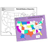 Printable - US Map With States And Capitals - Fellowes®