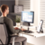 Premium Monitor Ständer, platingrau
