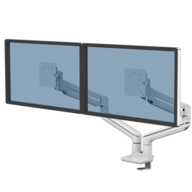 Braço para Dois Monitores Tallo™ Montagem Superior - Cor Branca