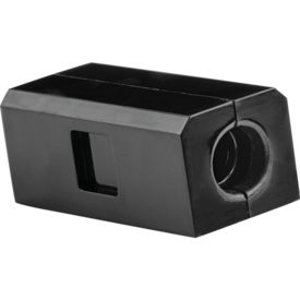 Petit module carré noir doté d'une ouverture pour câbles, s'intégrant au Qi Power-Spot®.