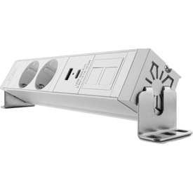 Desk Up® 1.0 - 2x 230V, USB-C/A, Keystone Blanco