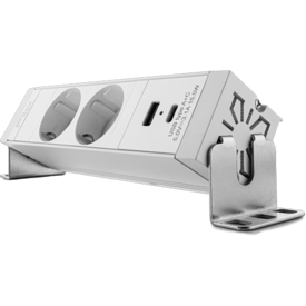 Desk Up® 1.0 - 2x 230V, USB-A/C Blanco