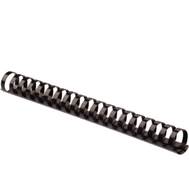 Plastic Combs - Round Back, 1", 200 Sheets, Black, 50 pack