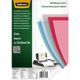 Clear PET Binding Cover 200MIC A4 x 100PK