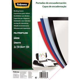 Capas em Polipropileno de Cor verde A4 500 mícrons Pack de 100 unid.