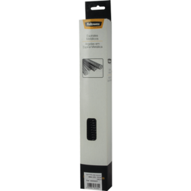 Espirais metálicas de cor preta 10 mm Pack de 25 unid.