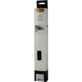 Espirais metálicas de cor preta 12 mm Pack de 25 unid.