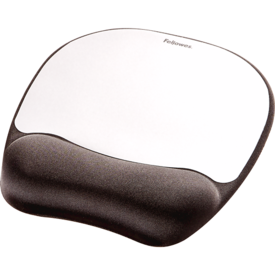 Mousepad con poggiapolsi in Memory Foam - Argento
