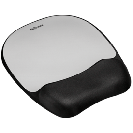 Memory foam Mouse Pad/Wrist Rest- Silver Streak
