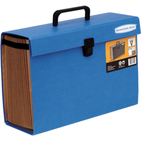 Mala Classificadora com Fole Bankers Box de Cor Azul