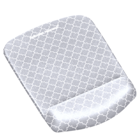 PlushTouch™ Mouse Pad Wrist Rest - Gray Lattice