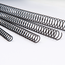 Espirais metálicas de cor preta 6 mm 4:1 Pack de 100 unid.
