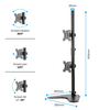 Professional Series™ Freestanding Dual Stacking Monitor Arm