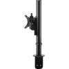 Single black vertical pole with bracket to support one monitor