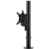 Single black vertical pole with bracket to support one monitor