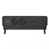 Desk Up® 2.0 - 2x 230V, 2x USB, Keystone Negro