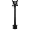 A vertical black metal pole with one bracket to support a single monitor. 
