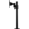 A vertical black metal pole with one bracket to support a single monitor. 