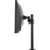 A vertical black metal pole with one bracket to support a single monitor. 
