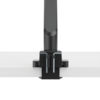 Top mount clamp with Swing Monitor Arm.