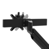 Black Galaxy 2MS Dual Monitor Arm with top mount, designed for dual-screen setups with perfect alignment.