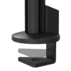 Black Galaxy 2MS Dual Monitor Arm with top mount, designed for dual-screen setups with perfect alignment.