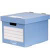 Caixa para Pastas de Arquivo de Cor Azul/Branca Pack 4 unid.
