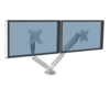 Bras articulé double moniteur Platinum Series - argent