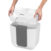 Powershred® LX25 (white) Cross-Cut Shredder  -  patented Safety Lock__LX25-WHT-Emptying.png