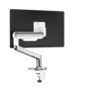 rising single monitor arm - polishec aluminum backview