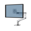 rising single monitor arm - polished aluminum
