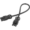 Schwarzes PVC-Patchkabel mit zwei eGST-Anschlüssen