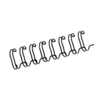 Doble espiral metálico wire 14 mm. Negro