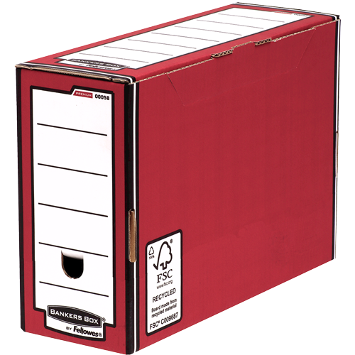 Boîte d'archives Premium - Rouge - 127 mm