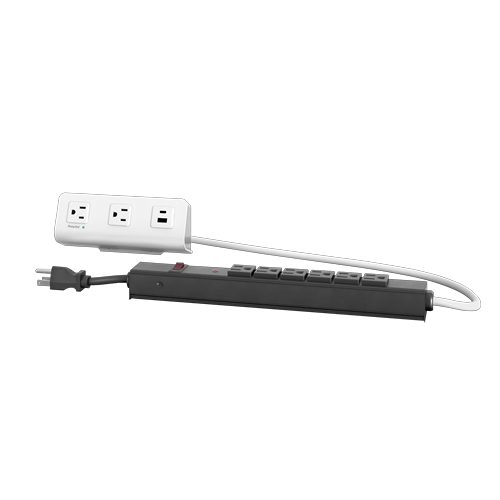 Flexcharge Desktop Power, 2 AC, 1 USB-A, 1 USB-C, Power Strip, White__100072007-FlexCharge4CX_White-101723.png