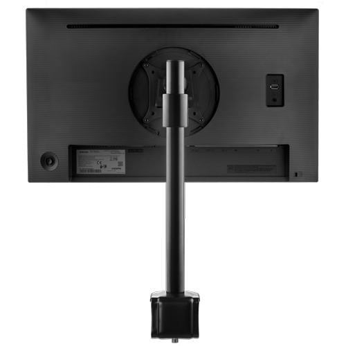 Skylon black single short monitor arm pole mounted with desk clamp