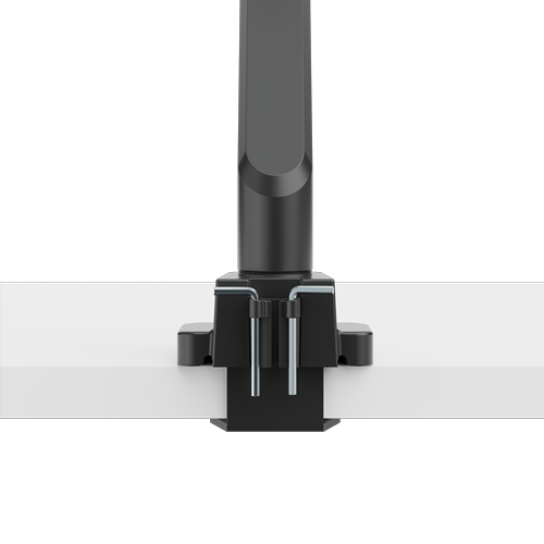 Top mount clamp with Swing Monitor Arm.