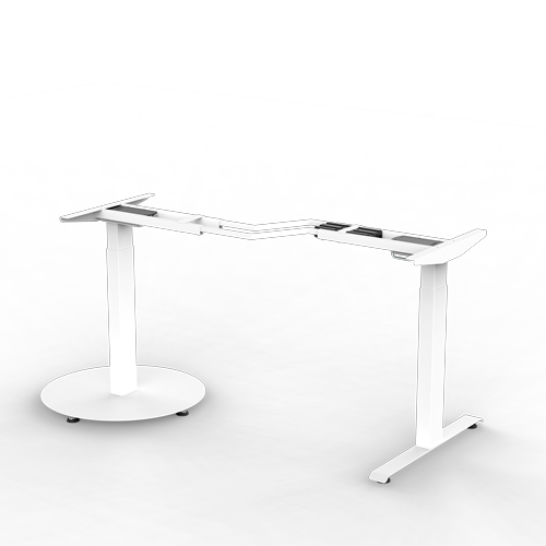 Triumph Series, 2-Leg, HAT Base,  Z-Frame, Disc Foot 48"-72" x 30" x 36" (White)__100136494-2T-LX-C48Z-T30D-WHT-Back-Left-No-Top.png
